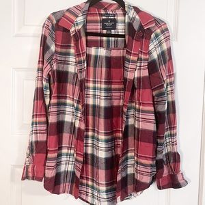 AE Women’s Red Flannel, Size Medium